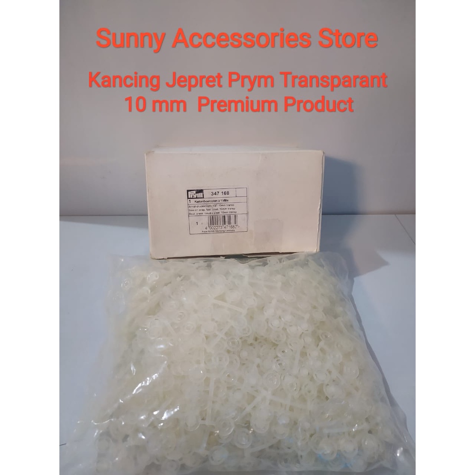 

Kancing Jepret Prym Transparant 10 mm *Original Product*(1 Box=1000 Set)