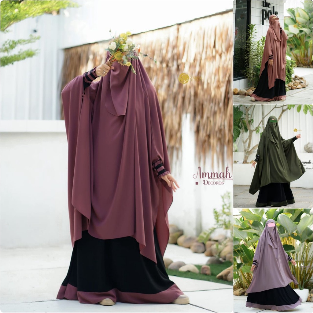 Ammah Reborn by Zakia Set Gamis Syari dewasa FK Fortaleza