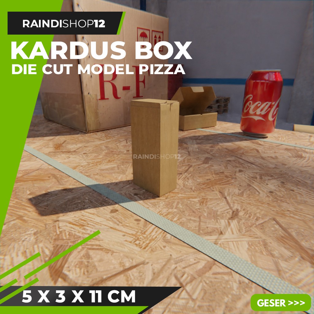 

BOX 5 X 3 X 11 CM KARDUS DIE CUT PIZZA KEMASAN PACKAGING KADO