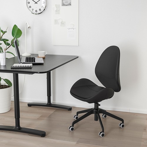 HATTEFJALL Kursi kantor Smidig hitam