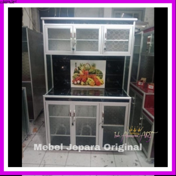 Rak Dapur / Rak Piring Minimalis lemari Dapur Aluminium Tebal Murah