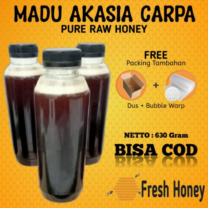 

Madu Asli Murni 630gr Nektar Akasia Carpa 100% Pure Raw Honey