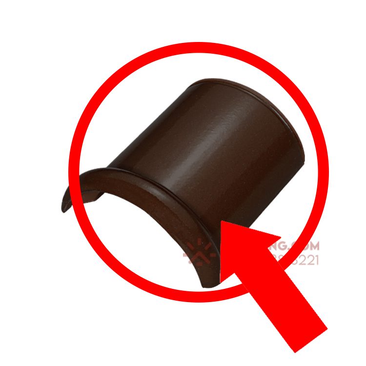 Nok Kanmuri Tipe Espanica KE 2 Warna Brown Aksesoris Genteng Keramik