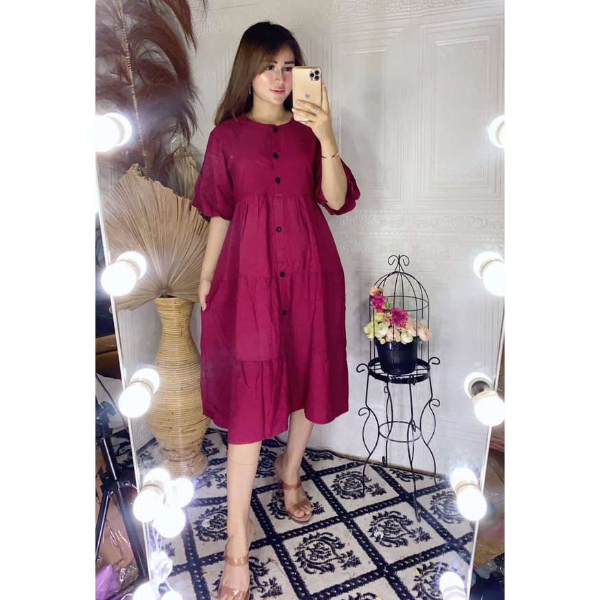 DRESS RAYON PREMIUM IMPORT / BAJU DRESS WANITA / DRESS BUSUI