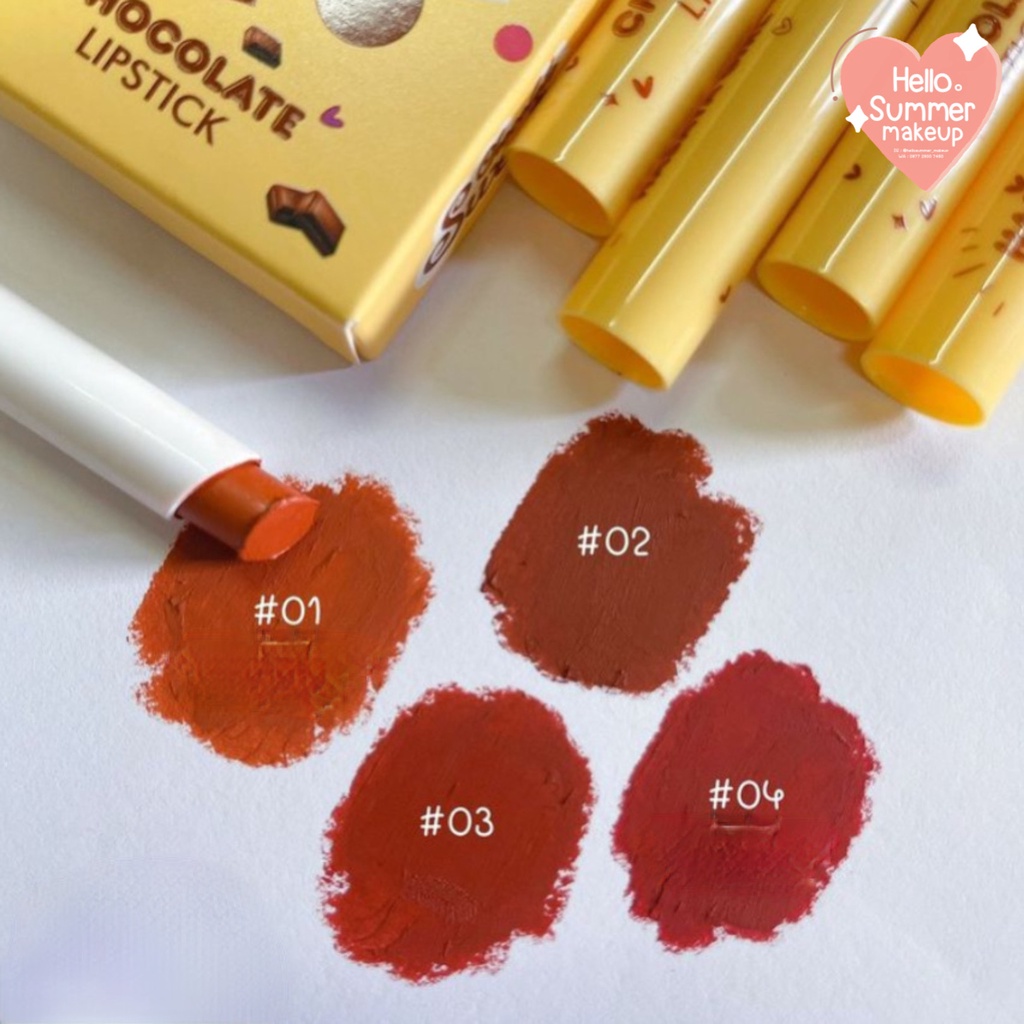 𝐌𝐀𝐓𝐓𝐄 𝐋𝐈𝐏𝐒𝐓𝐈𝐂𝐊 - HASAYA GIRL Chocolate &amp; Strawberry Gummy Set Matte Lipstick