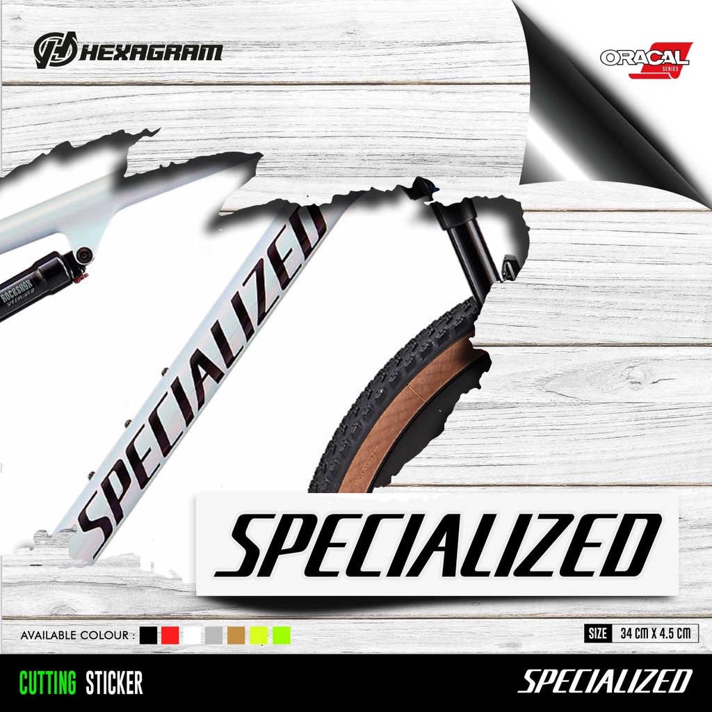 Cutting Sticker Frame Sepeda SPECIALIZED Logo Besar  | Stiker Frame Sepeda Logo Besar SPECIALIZED