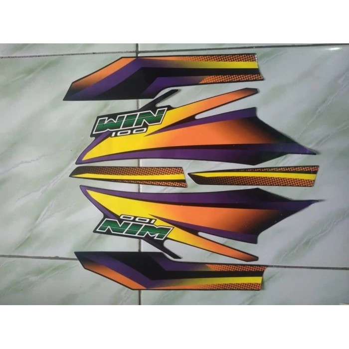 stiker striping motor honda win 100 2004 2005 hitam