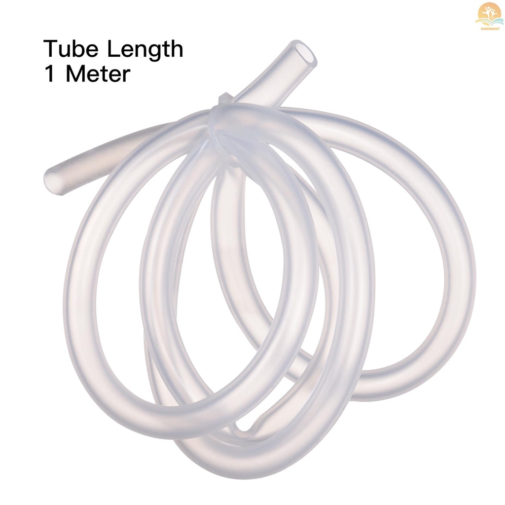 Silicone Tubing Peristaltic Pump Flexible Hose Tube Pipe Food Grade Silicone Rubber Tube for Home Brewing Aquaponics Aquarium Air Pump Transfer, 6.4mm ID x 9.6mm OD 1 Meter