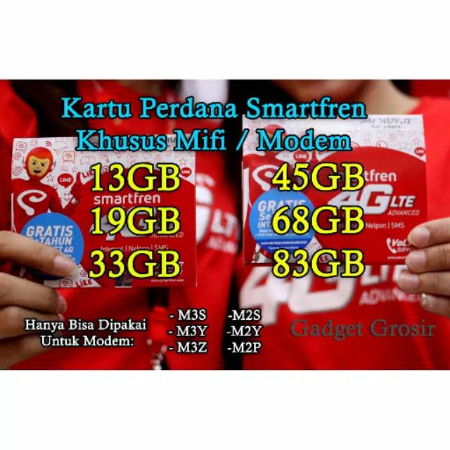Kartu Perdana Smartfren Kuota Khusus Mifi / Modem Wifi 4G LTE 60GB