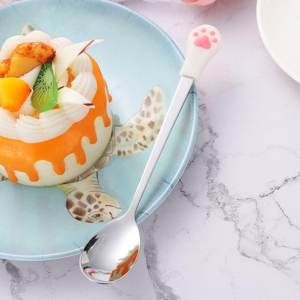 [Elegan] Sendok Kopi Permen Buah Lucu Stainless Steel Dessert Spoons