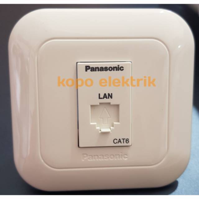 Panasonic Soket LAN Cat6 Outlet Data CAT6 Tanam Wide Single