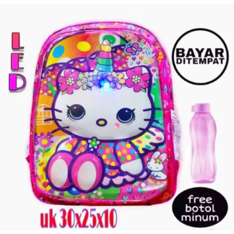 TAS RANSEL ANAK BTS SD &amp; TK LAMPU LED DI TEPUK NYALA//BONUS BOTOL MINUM 1PCS,MURAH MERIAH BERKUALITAS