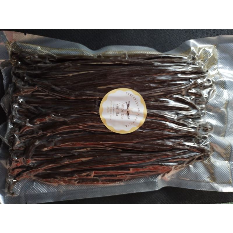 

vanili basah kering grade A18+ termurah 100gr asli kualitas eksport moist 20-25%