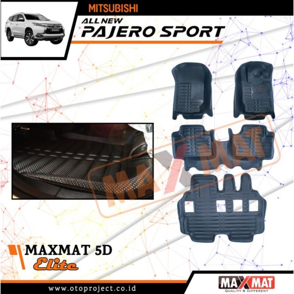 Karpet 5D All New Pajero Sport maxmat tipe elite/Karpet mobil All New Pajero Sport