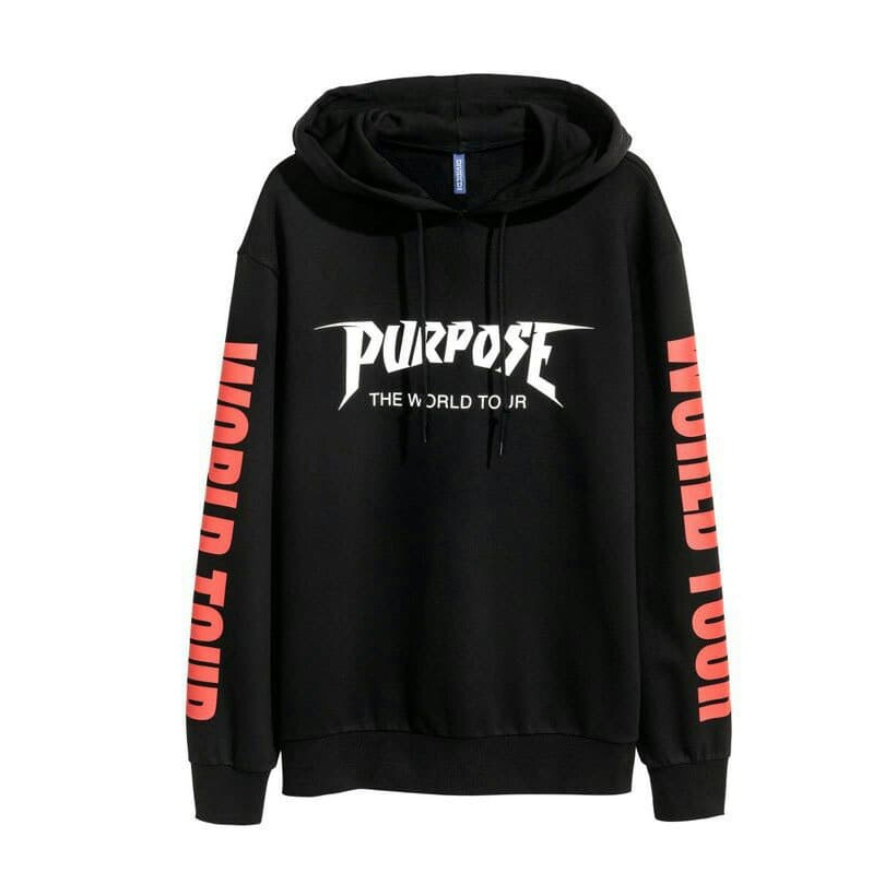 Hoodie Jaket hnm H&M Purpose World Tour Black Original