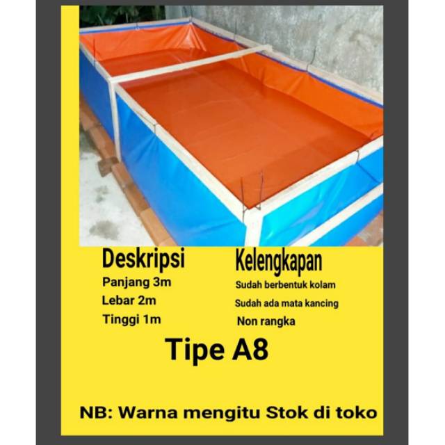 TERPAL KOLAM KOTAK 3X2X1 A8