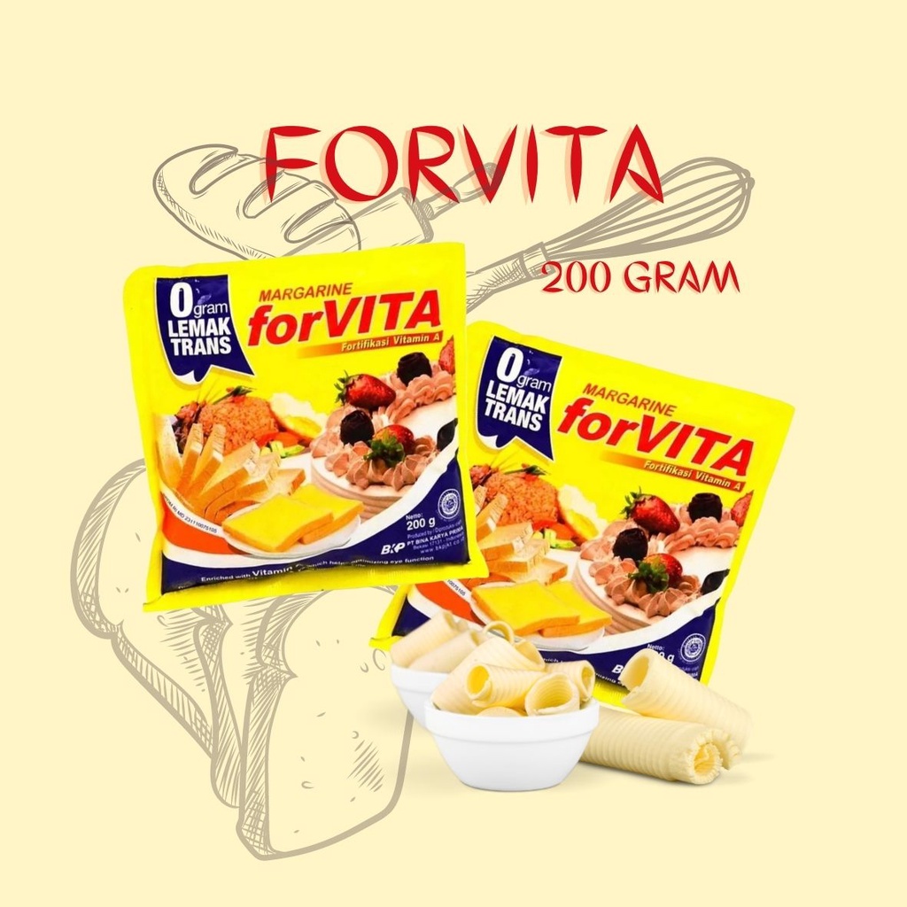 Margarine ForVita 200 gram