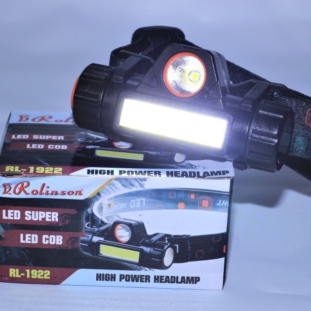 Senter Kepala Sorot Jauh Dekat Headlamp Rolinson RL-1922 Cahaya Terang dan Awet