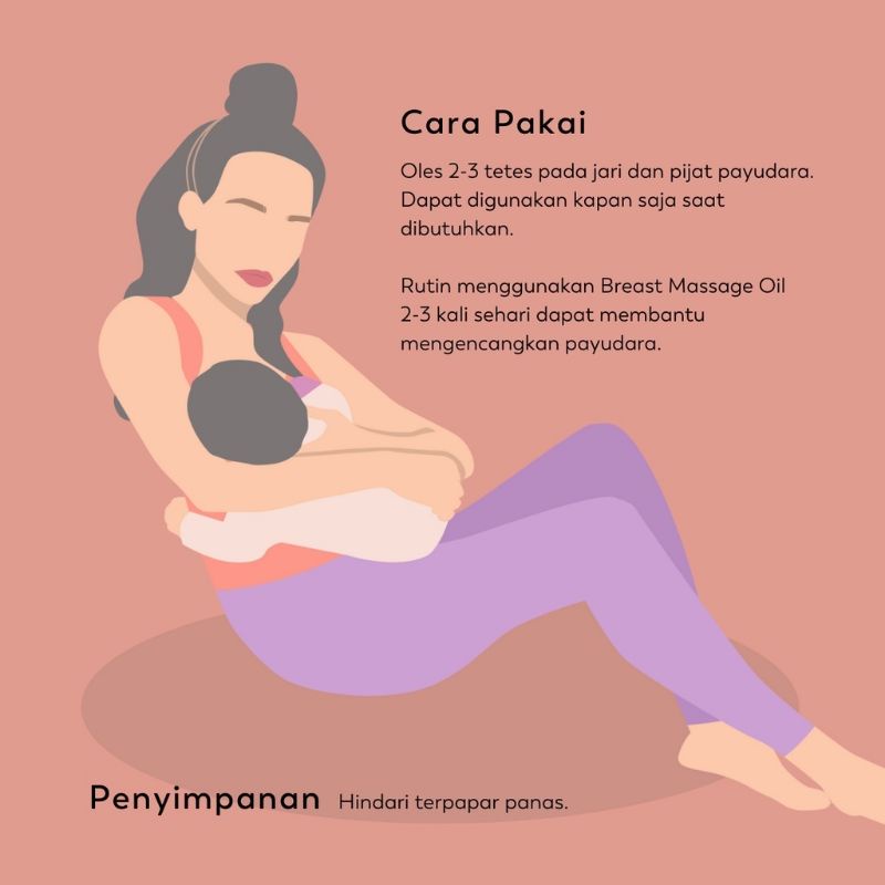 Mummum Breast Massage Oil - Minyak Pijat (Pengencang) Payudara Pelancar ASI Ibu