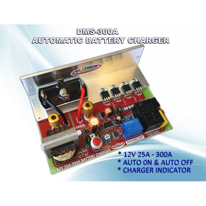 KIT BATERAI CHARGER AUTO ON OFF 300A DMS300A DMS-300A DMS 300 CHASAN BATRAI CHASAN AKI ACCU PLATINUM