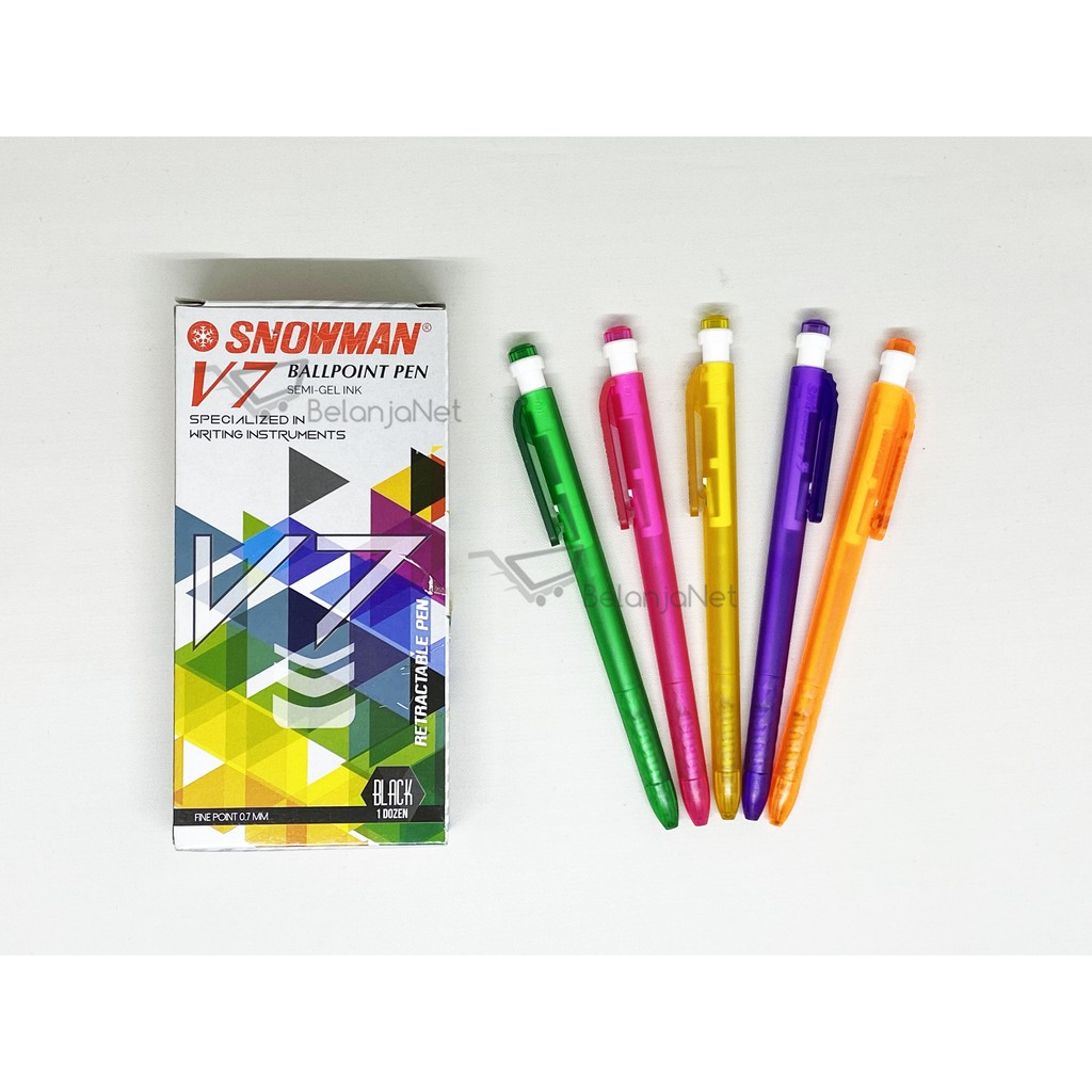 

Pen Snowman V-7 0.7 mm [1 LUSIN]