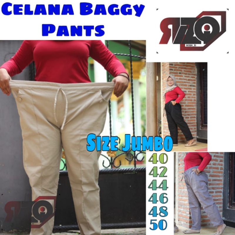 SIZE JUMBO!! CELANA WANITA JUMBO/BAGGY PANTS WANITA JUMBO/BAGGY PANTS WANITA/CELANA BAGGY PANTS WANI