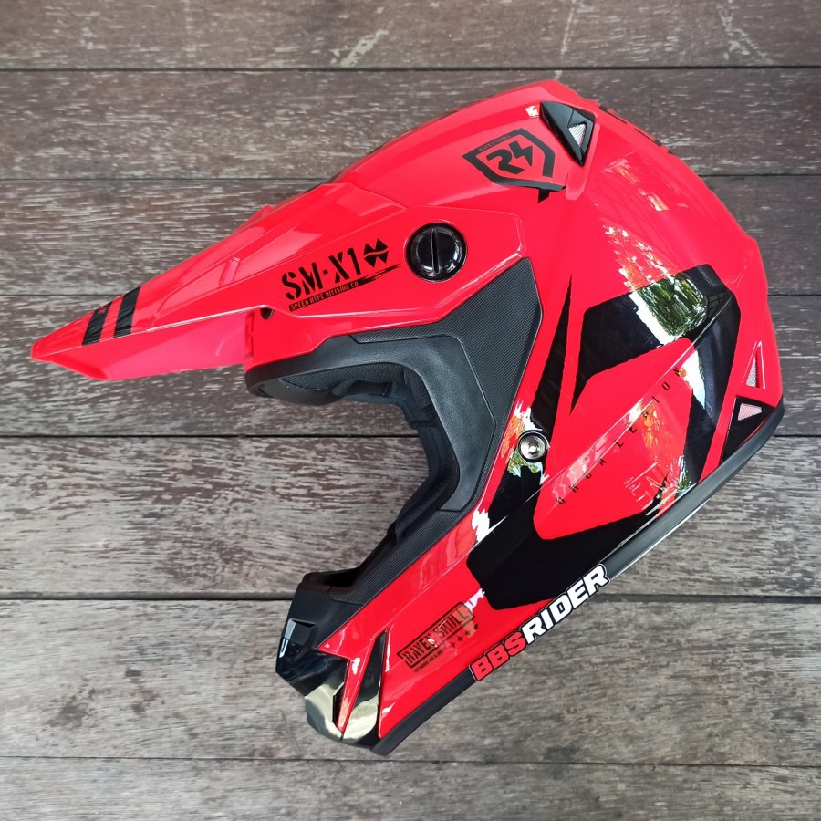 Helm RSV ORCA Esqueleto Race MX Red Black