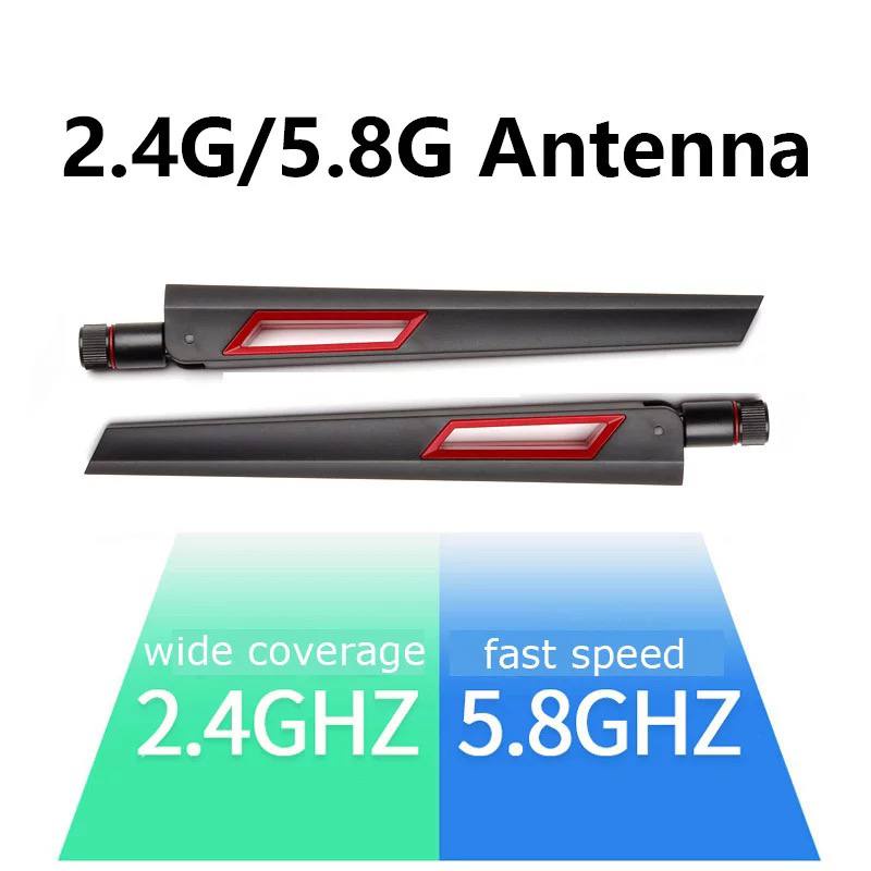 Onelinkmore Antena Router WiFi Dual Band 2.4GHz 5GHz RP-SMA Male / Female