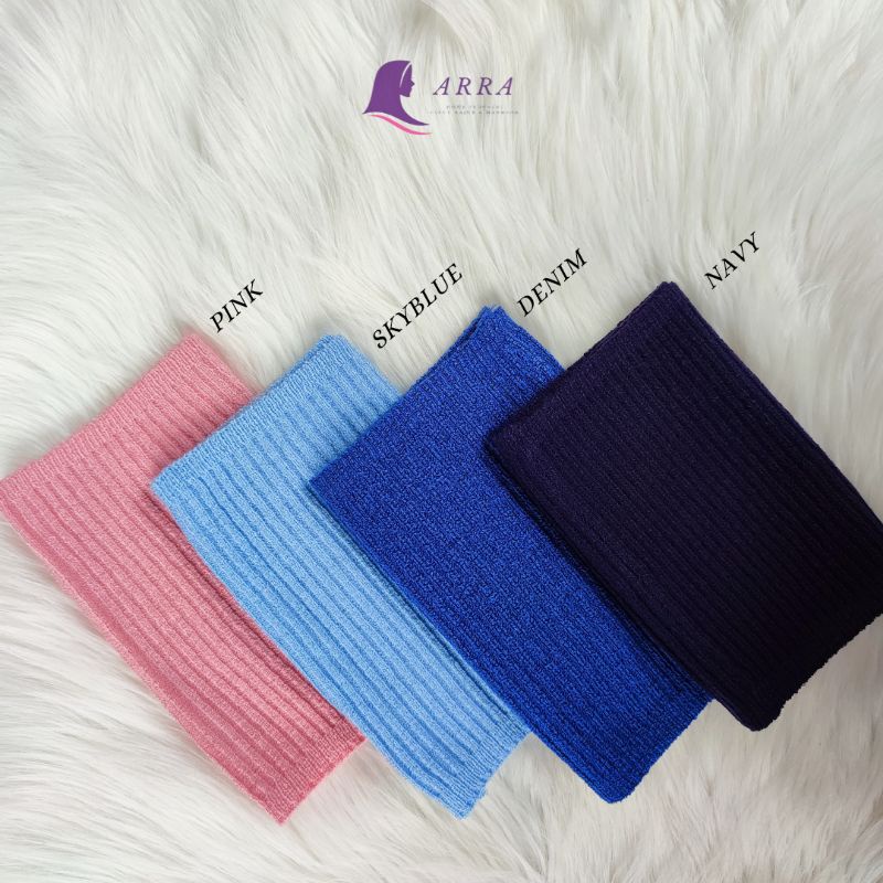 Ciput Rajut Premium Anisa Microfiber Polos Motif Salur Inner Bandana