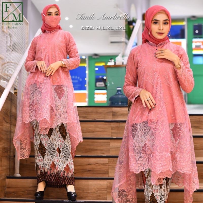 (FREE MASKER) TUNIK MAURI-STELAN KEBAYA MODERN-TUNiK AZALEA-TUNIK MAURI-KEBAYA WISUDA-BAJU PESTA