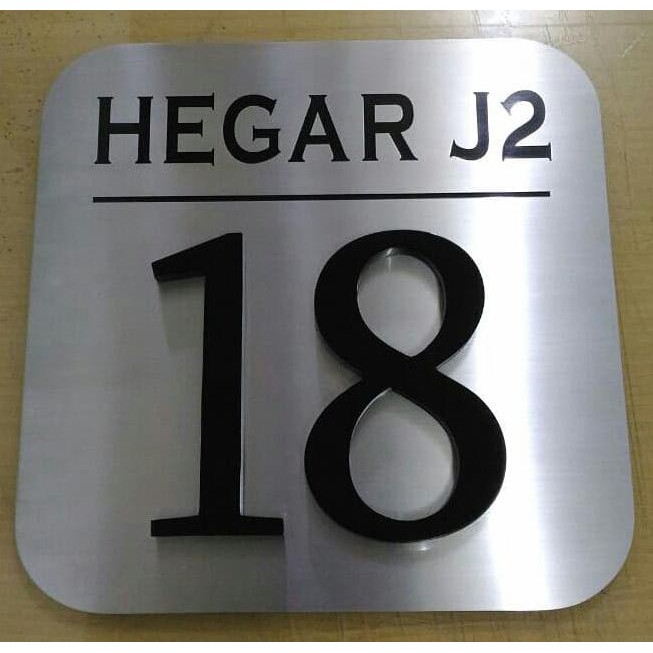 

Hot Item Nomor Rumah Stainless, Max 2 Digit (Uk.25X25Cm)
