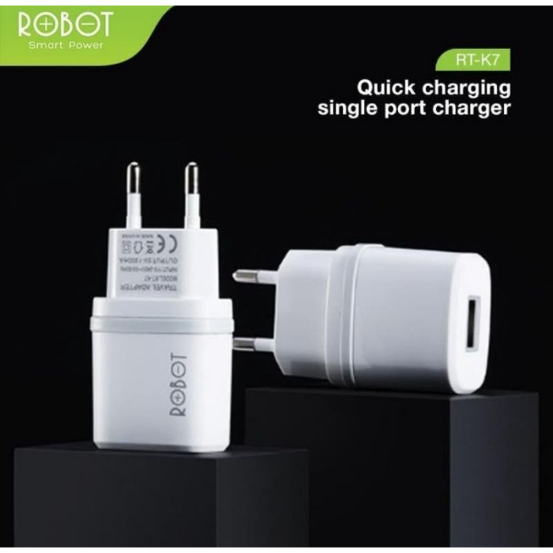 Robot RT-K7 RTK7 5V 1A Charger TWS Garansi 1 Tahun