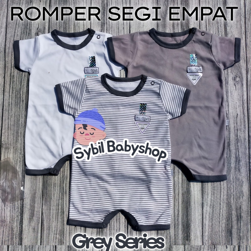 NOVA 3 PCS BAJU KODOK, SETELAN, STK, TOPI SERIES GREY