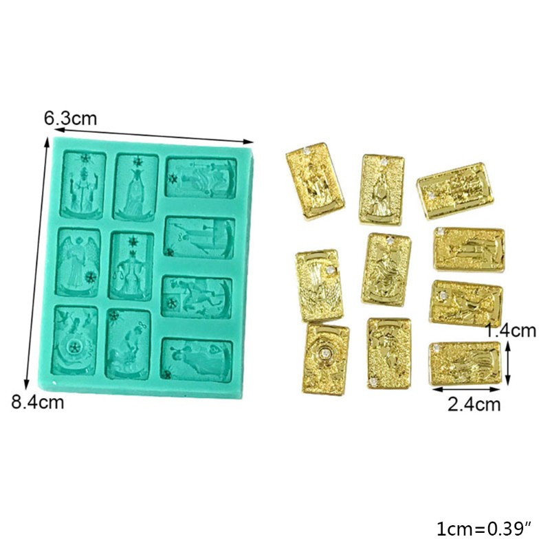 Glitter DIY Craft Card Necklace Epoxy Resin Mold Earrings Pendant Casting Silicone Mould