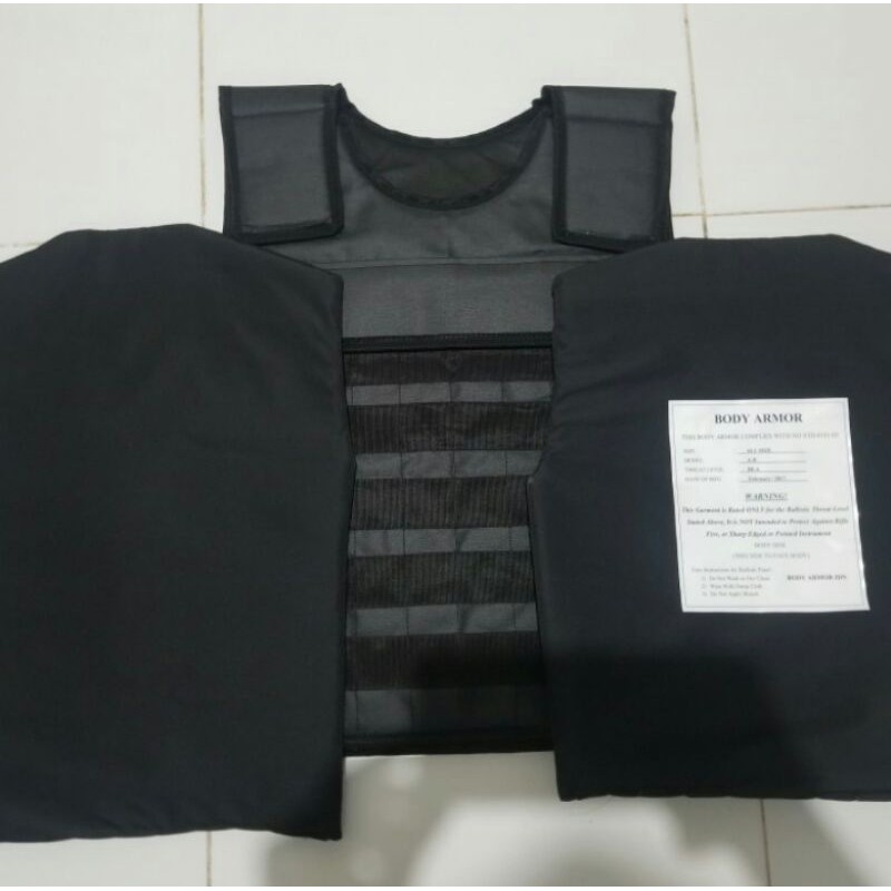 Rompi Anti Peluru Soft Body Armor Kevlar Aramide Dupont Level III - 32 Sheet