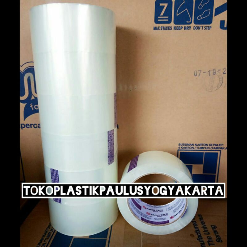 

Lakban bening / coklat Nachi murah 2 inch 100 yard 48 mm