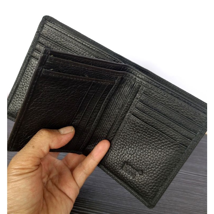 dompet pria kulit asli 3 dimensi impor mblnc