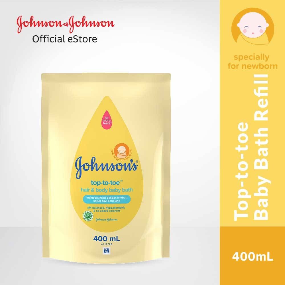 johnson's top to toe baby wash refill 400ml 0236