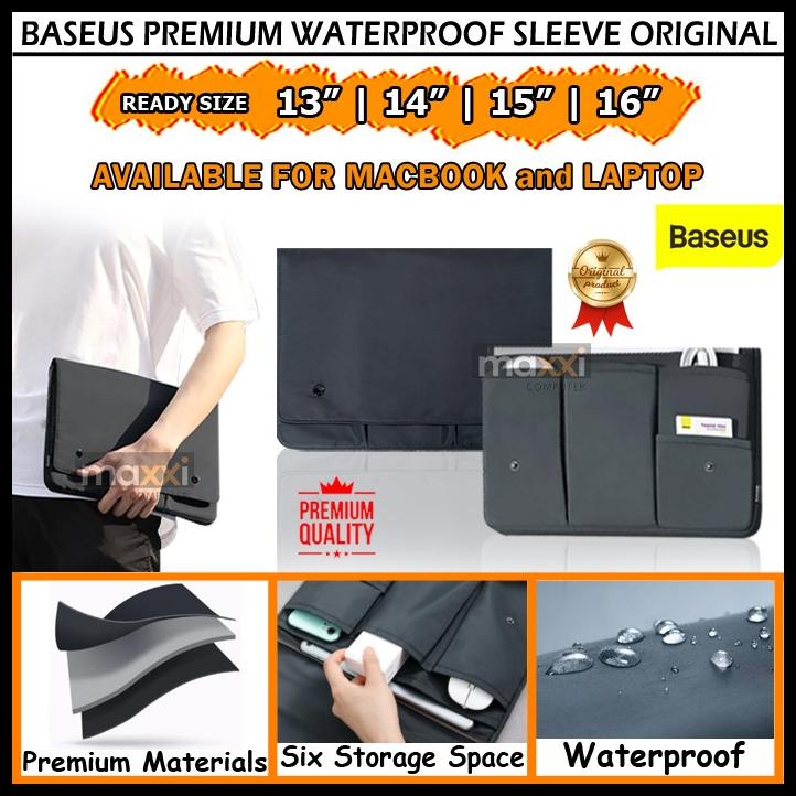 Baseus Sleeve Tas Bag Laptop Macbook Asus Vivobook 12 13 14 15 16 Inch