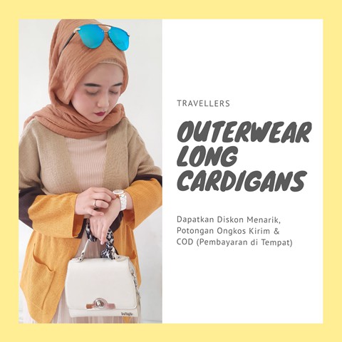 Outerwear Long Cardigans Cardigan Rajut by Travellers