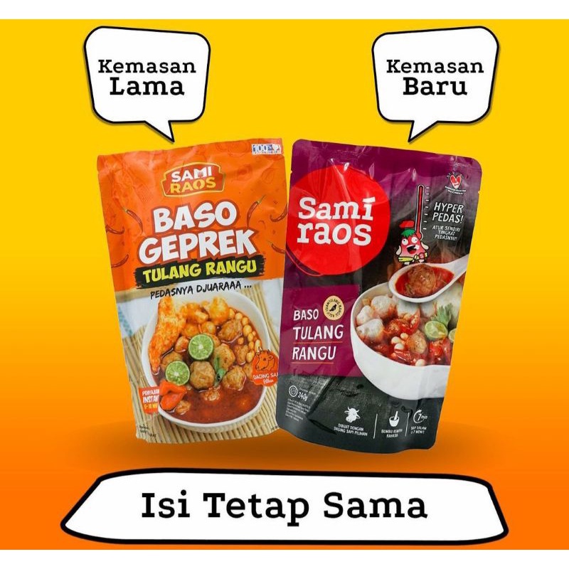 Baso geprek tulang rangu baso aci geprek soun seblak geprek produk samiraos bapper mantap boci emam