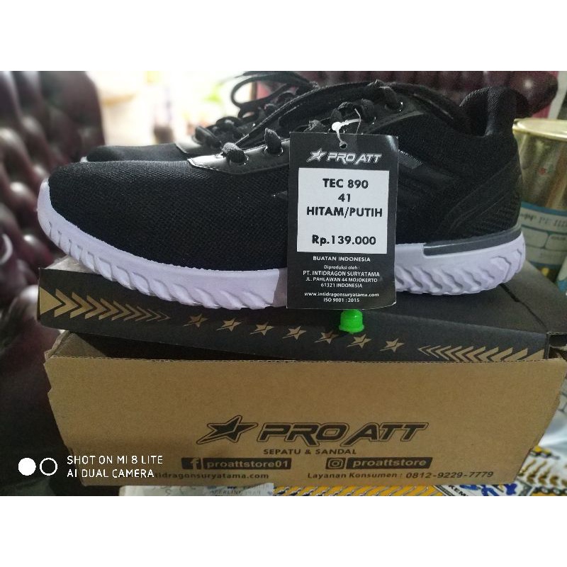 Sepatu Pro ATT  Tech 890 hitam putih uKuran 41