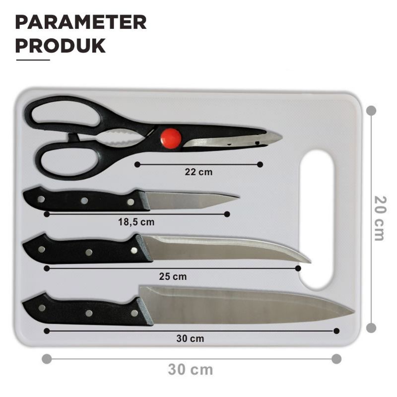 Talenan sett 5in1 pisau gunting pisau