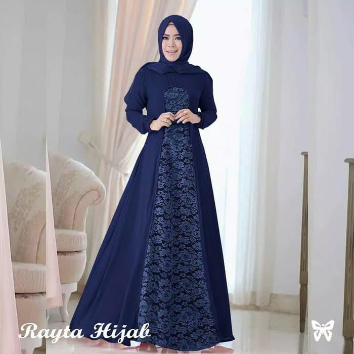 Terpopuler Baju Gamis Syari Muslimah Fashion Muslim Wanita Cewek Modern Terbaru - Maroon Paling