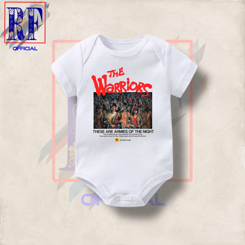 kaos baju bayi THE WARRIORS tshirt GAME FILM PS2 tee jumper baby kids pendek kaus distro logo tulisa