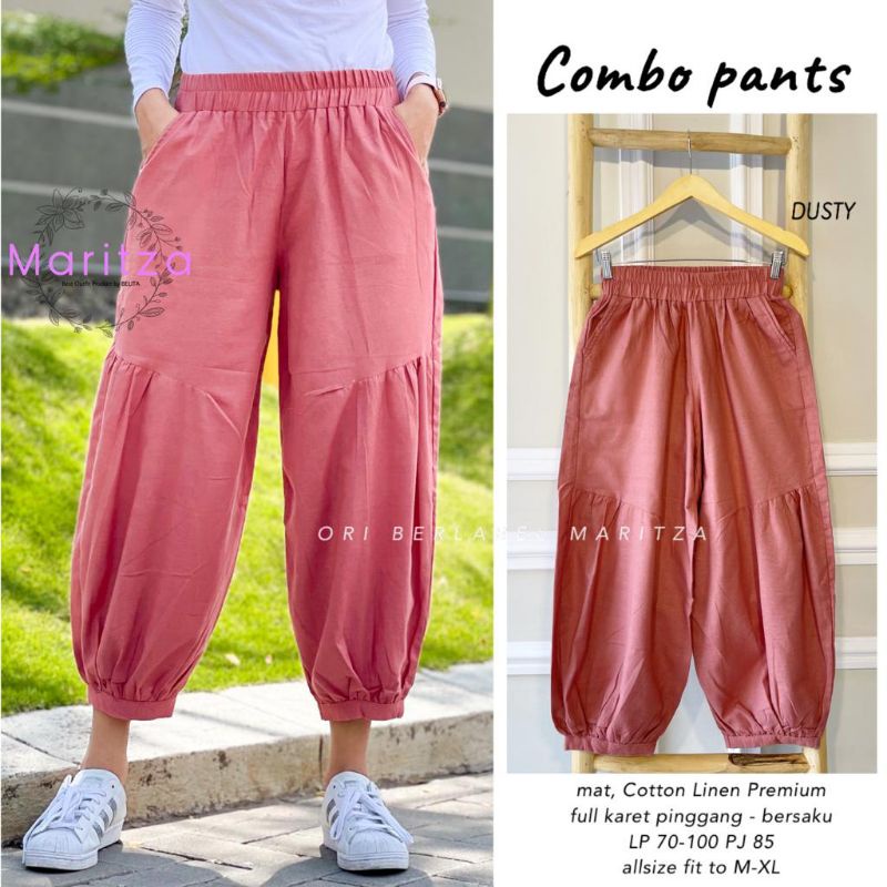 Combo pants celana baggy bahan by maritza