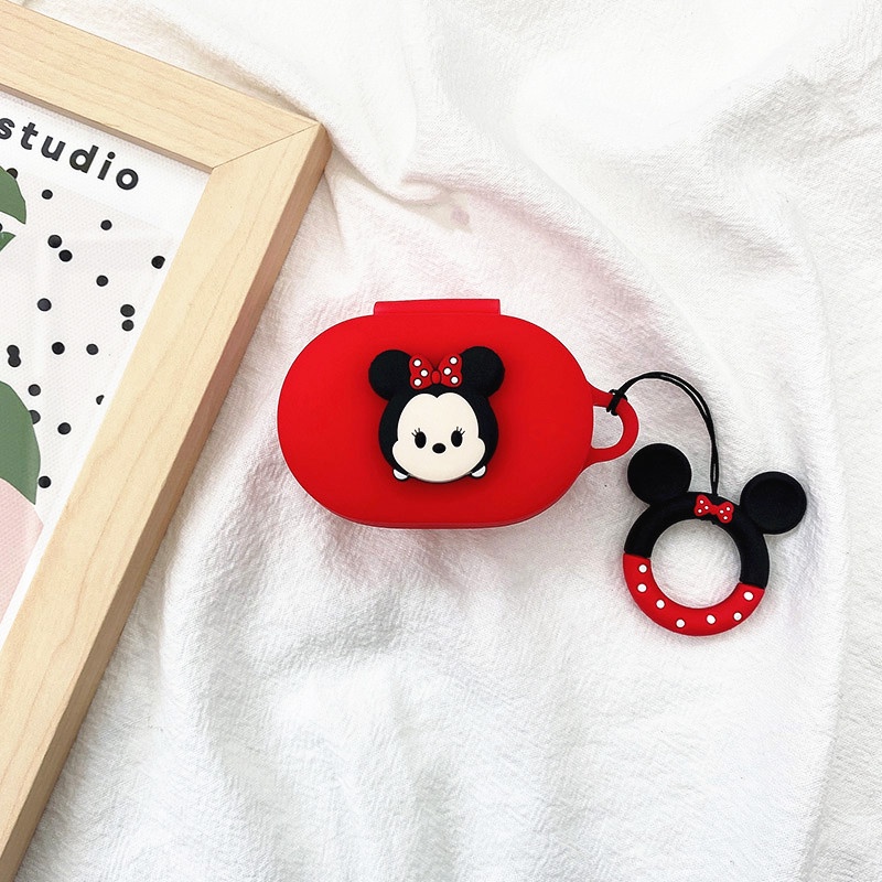 Casing Silikon Motif Kartun + Karabiner + Karabiner Untuk Simpan Earphone Wireless Bluetooth Xiaomi Redmi Airdots 1 2 3