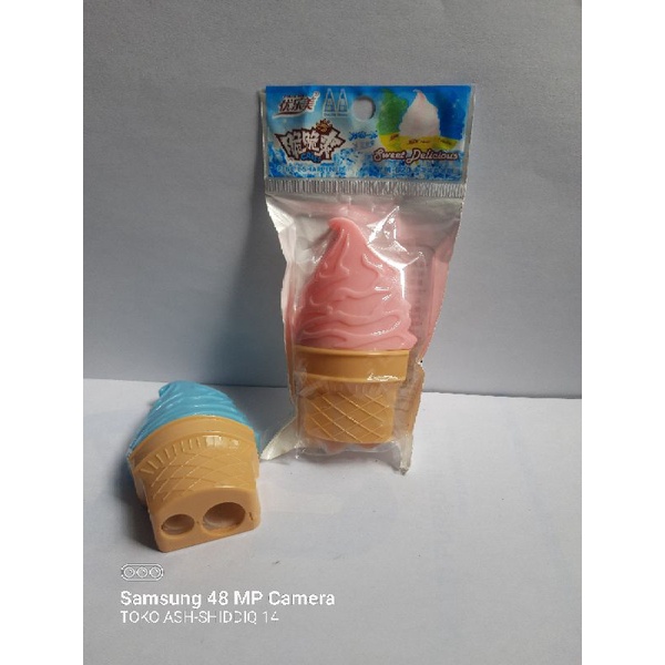 

Rautan pensil lucu bentuk eskrim | peraut | peruncing pens