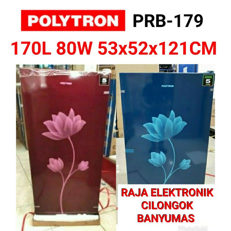 kulkas polytron PRB 179 lemari es 1 pintu polytron motif bunga kulkas polytron PRB179