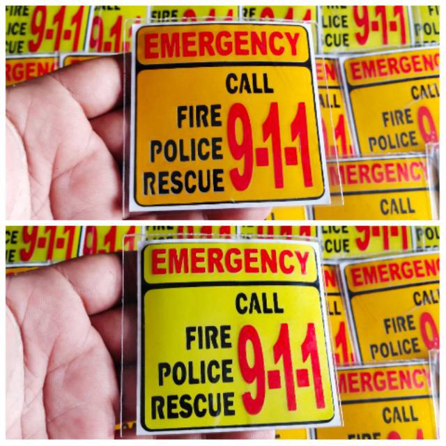 

stiker cutting EMERGENCY 911 KUALITAS TER BAIK TER MURAH